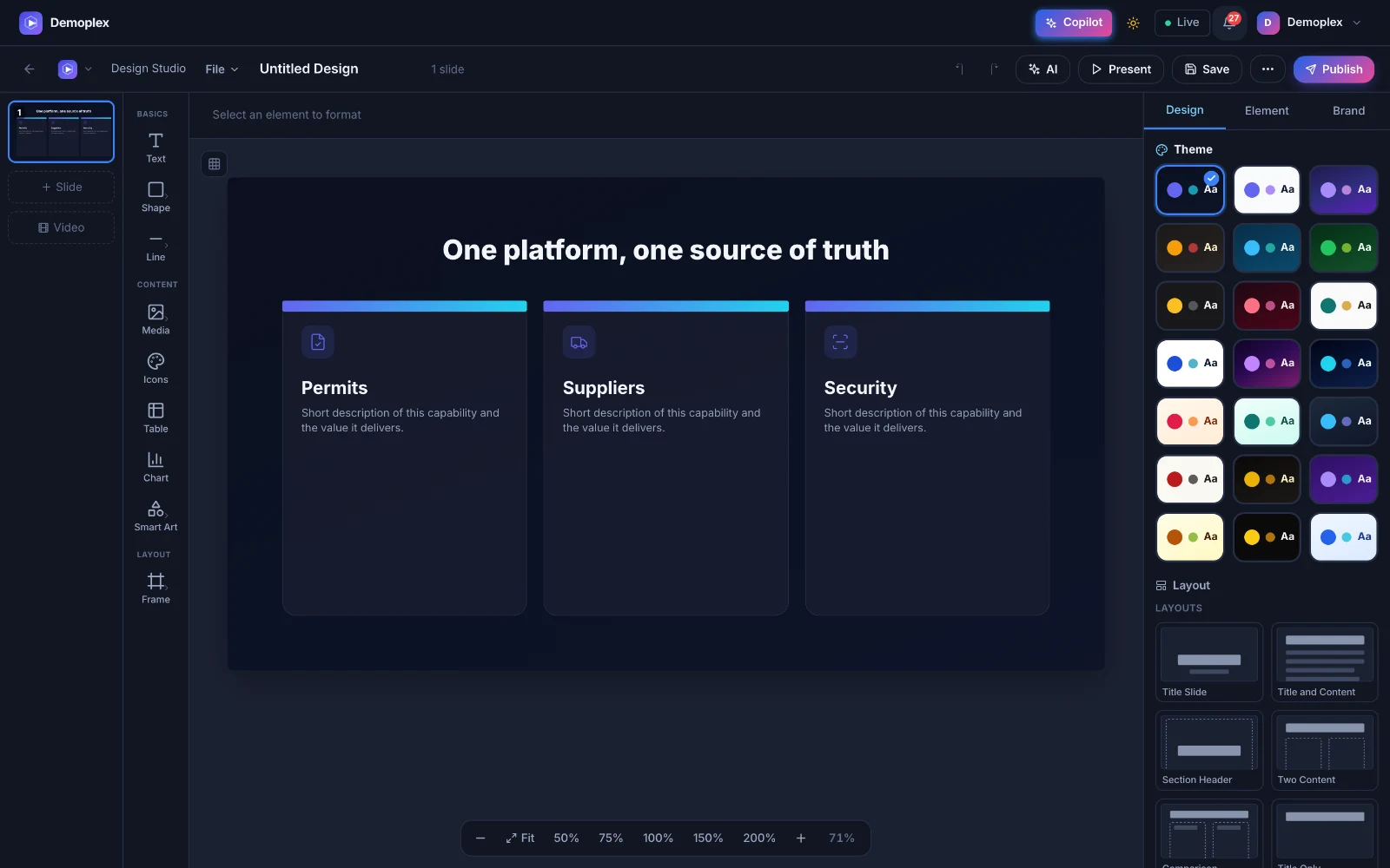 Slide builder